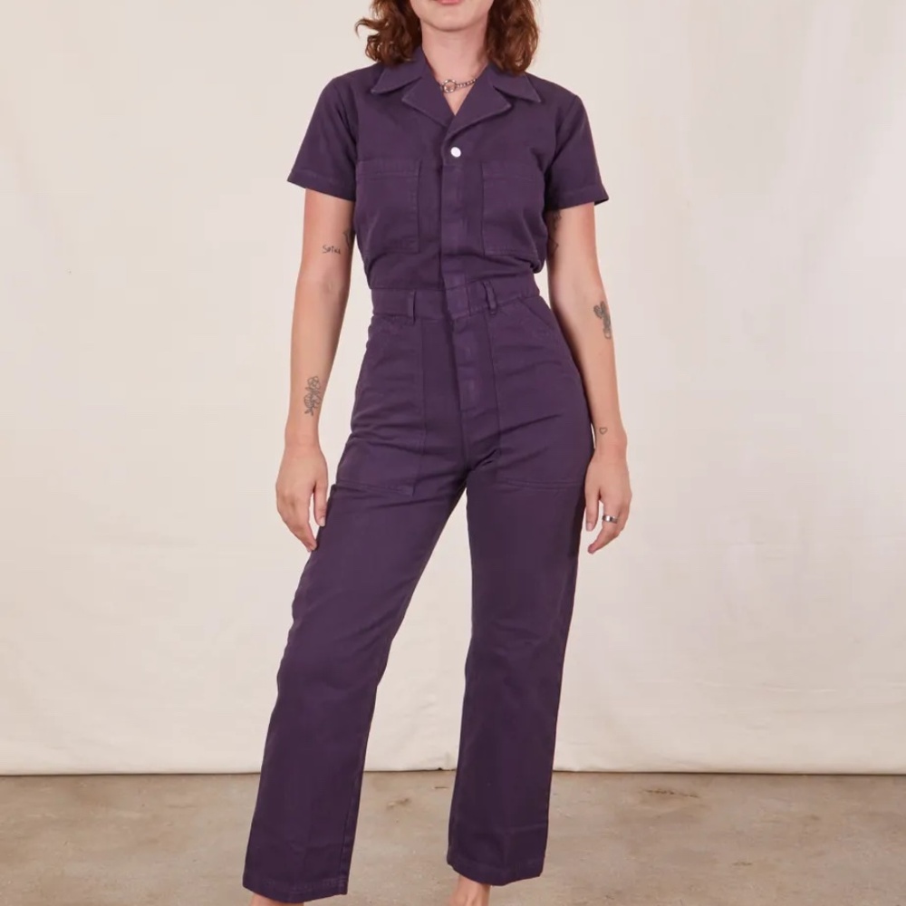 Big Bud Press Short Sleeve Jumpsuit - S - Nebula Purple